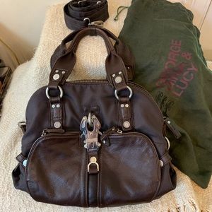 GEORGE GINA & LUCY brown leather bag NEW w dustbag
